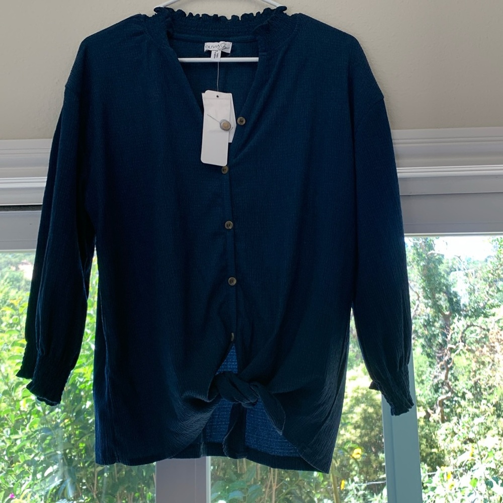 NWT OKIVIA SKY NAVY BLUE SIZE M